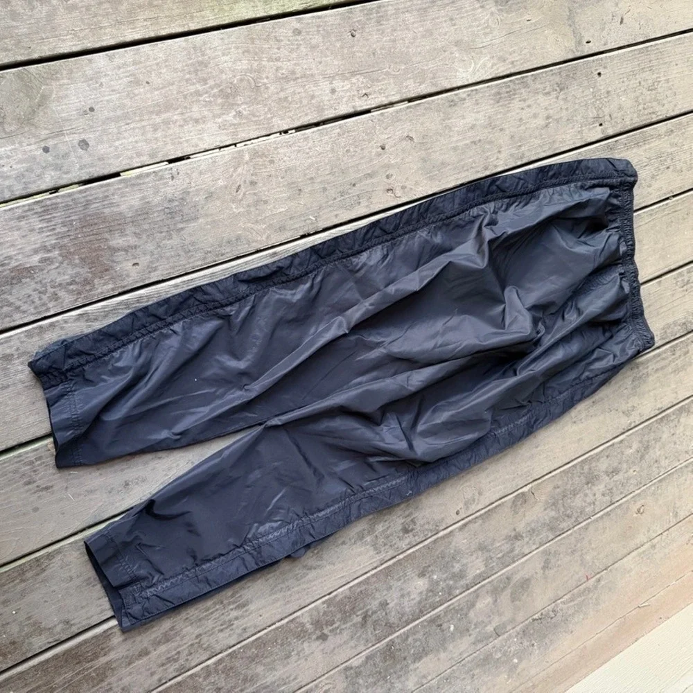 Vintage Nike Black Nylon Track Pants Zipper Sides